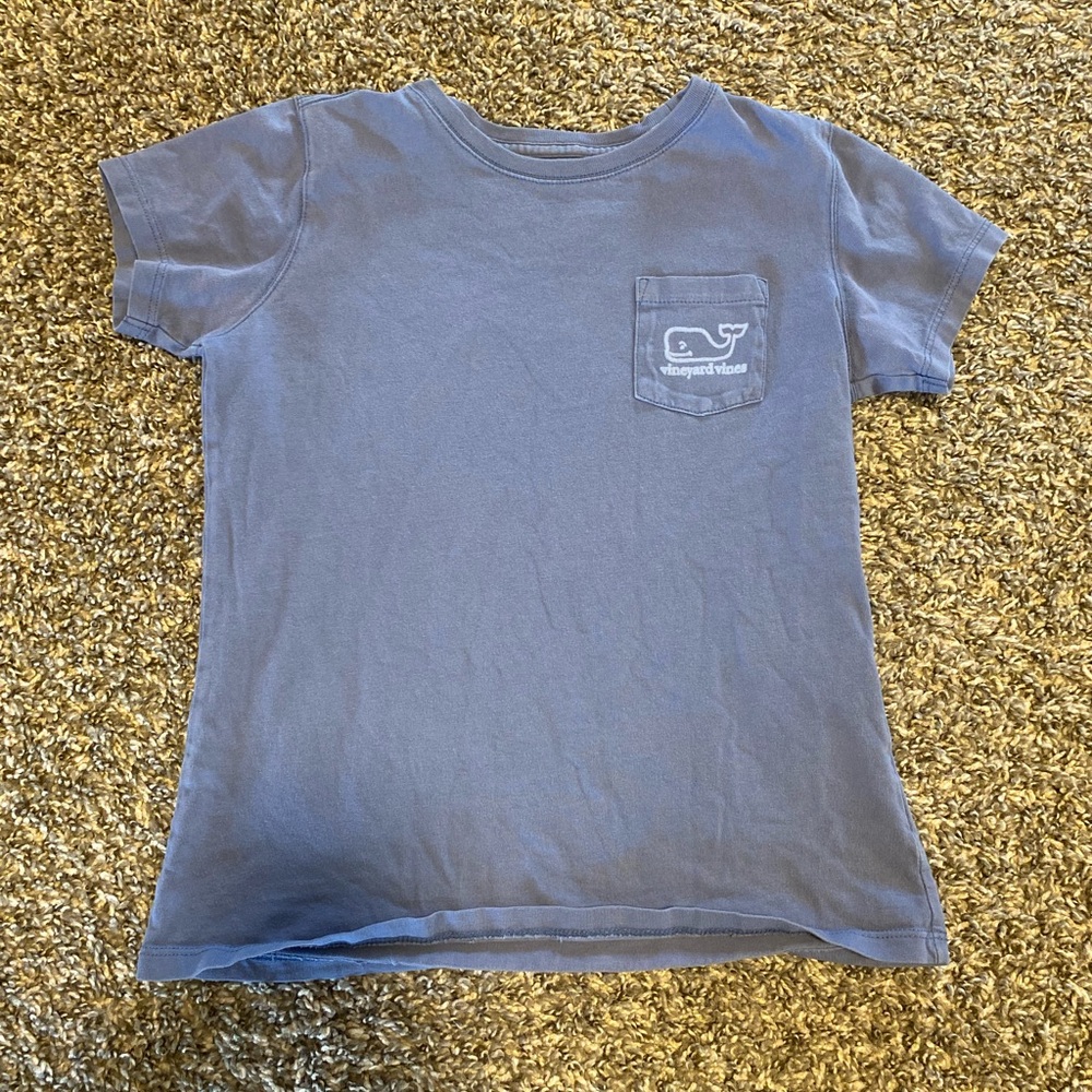 Vineyard Vines Kids Short Sleeve Tee in Soft Blue